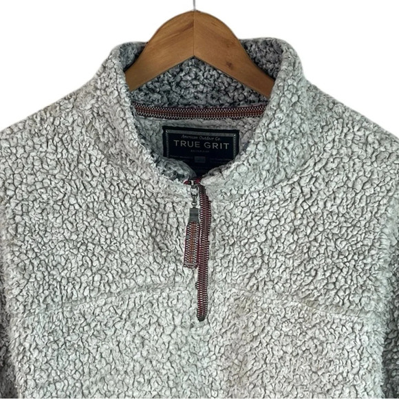 B13 Mens True Grit American Outdoor Co 1/4 Zip Sherpa Pullover Jacket M - Picture 3 of 5